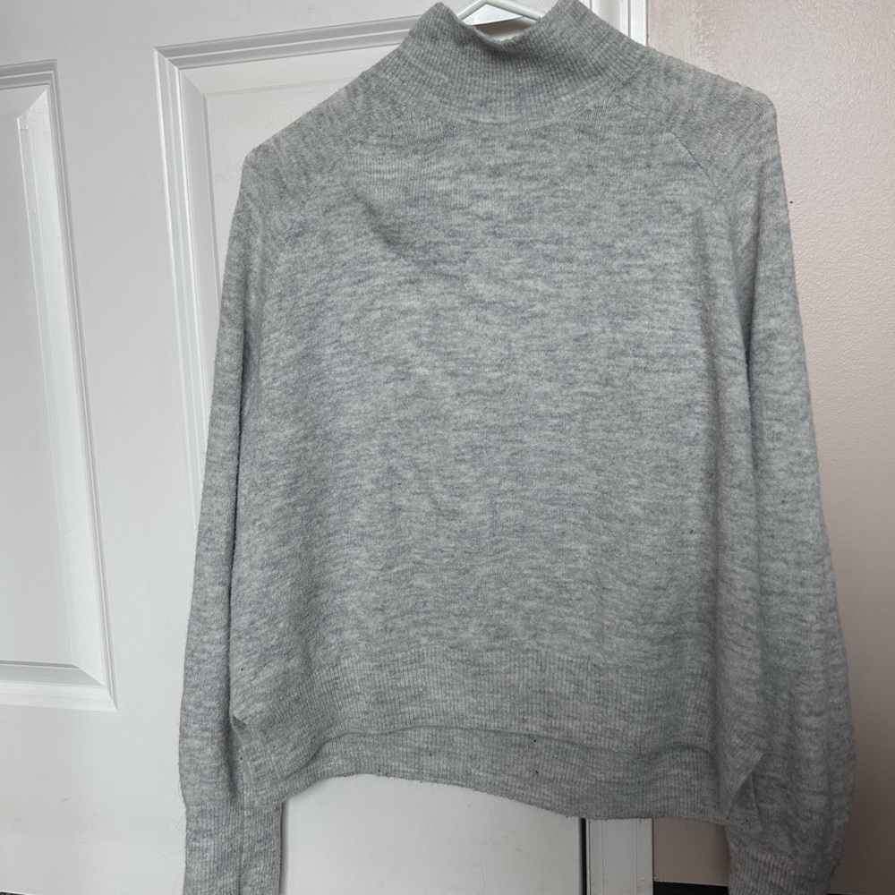 Gray Turtleneck Sweater